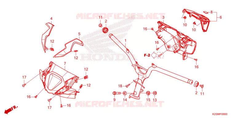 GUIDON - CARENAGE Honda SCOOTER 160 CLICK 2024  ACB160CATN_MA