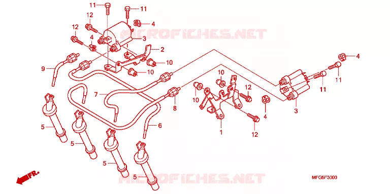 BOBINE D'ALLUMAGE Honda MOTO 600 HORNET 2008  CB600F8_BR