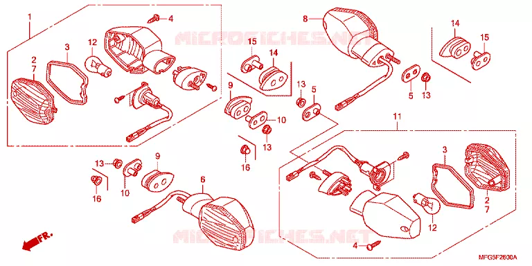 CLIGNOTANT Honda MOTO 600 HORNET 2008  CB600F8_BR
