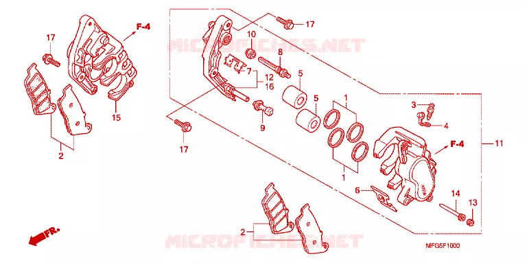 ETRIER DE FREIN AVANT Honda MOTO 600 HORNET 2009  CB600F9_BR
