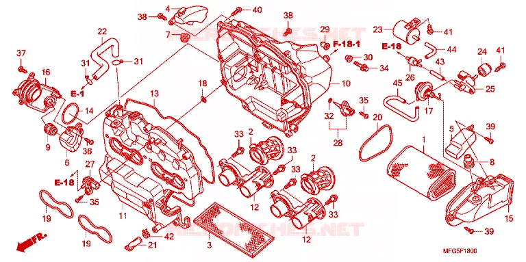 FILTRE A AIR Honda MOTO 600 HORNET 2010  CB600FA_BR
