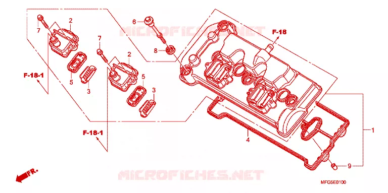 COUVRE CULASSE Honda MOTO 600 HORNET 2012  CB600FC_BR