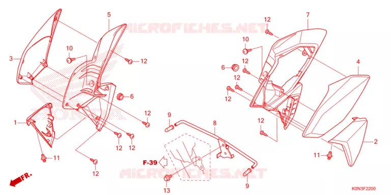 OUIES DE RADIATEUR Honda MOTO 125 CBF 2022  CBF125MN_2U