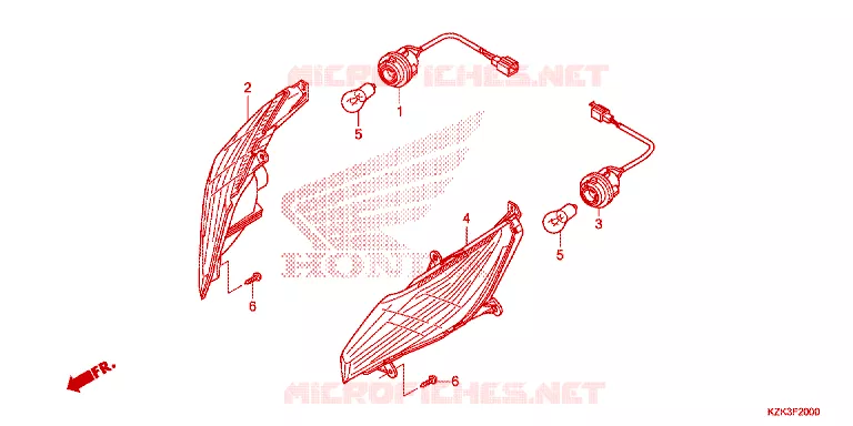 CLIGNOTANT AVANT Honda SCOOTER 110 DIO 2019  SCV110FH