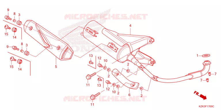 SILENCIEUX D'ECHAPPEMENT Honda SCOOTER 110 DIO 2018  SCV110FH