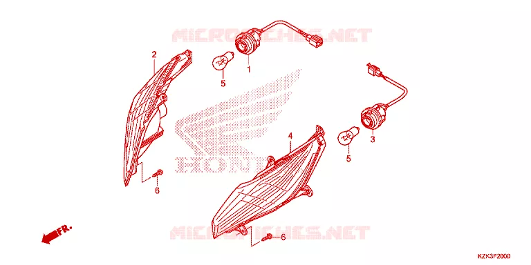 CLIGNOTANT AVANT Honda SCOOTER 110 DIO 2020  SCV110FH