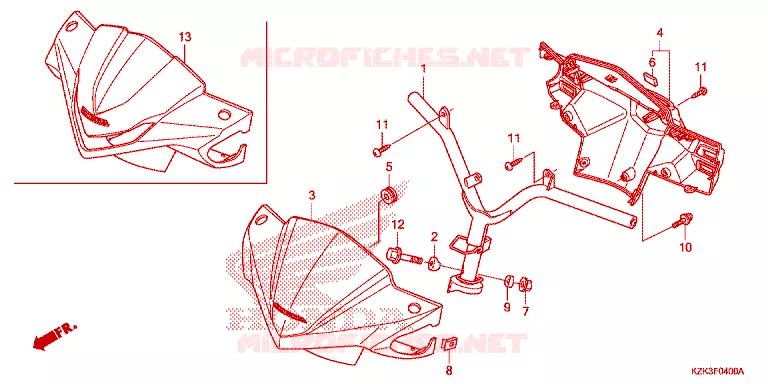GUIDON - CARENAGE Honda SCOOTER 110 DIO 2020  SCV110FH