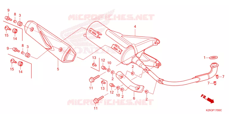 SILENCIEUX D'ECHAPPEMENT Honda SCOOTER 110 DIO 2017  SCV110FH