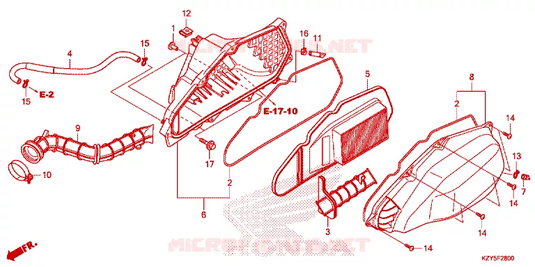 FILTRE A AIR Honda SCOOTER 150 PCX 2014  WW150E