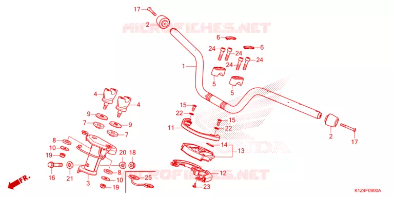 GUIDON - CARENAGE Honda SCOOTER 160 PCX 2024  WW160AR