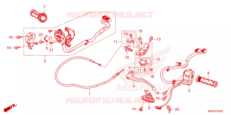 LEVIER DE GUIDON - CABLE - COMMODO Honda MOTO 1000 CBR 2024  CBR1000SPR