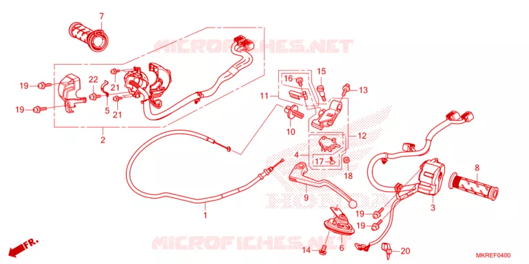 LEVIER DE GUIDON - CABLE - COMMODO Honda MOTO 1000 CBR 2024  CBR1000SPR