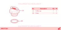 BOUCHON D'HUILE pour Honda CBR 1000 RR SP BREMBO de 2024
