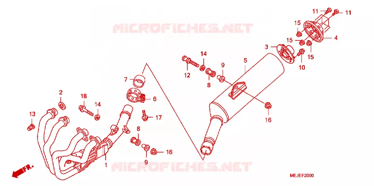 SILENCIEUX D'ECHAPPEMENT Honda MOTO 1300 CB 2007  CB13007