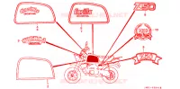 AUTOCOLLANTS pour Honda MONKEY 50 TYPE 7 de 1988