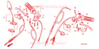 LEVIER DE GUIDON   CABLE   COMMODO pour Honda MONKEY 50 TYPE 7 de 1988