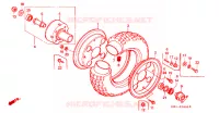 ROUE AVANT pour Honda MONKEY 50 TYPE 7 de 1988