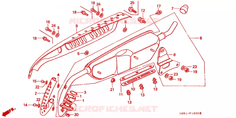 SILENCIEUX D'ECHAPPEMENT Honda MOTO 50 MONKEY 1988  Z50JJ_VII_M