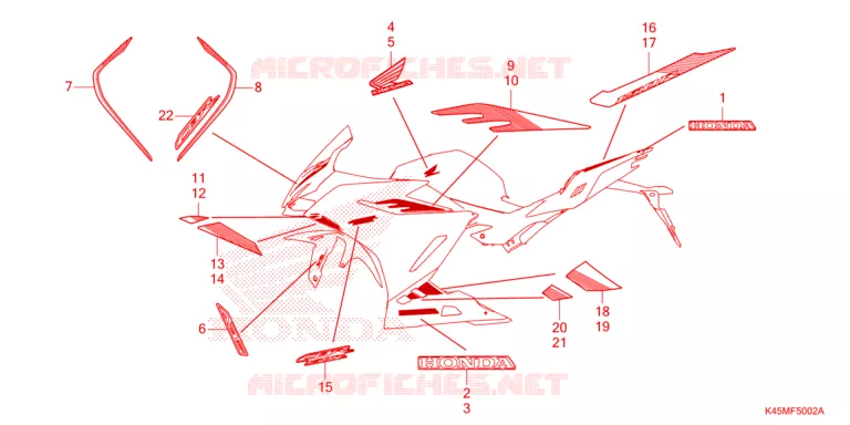 AUTOCOLLANTS Honda MOTO 150 CBR 2021  CBR150RAM