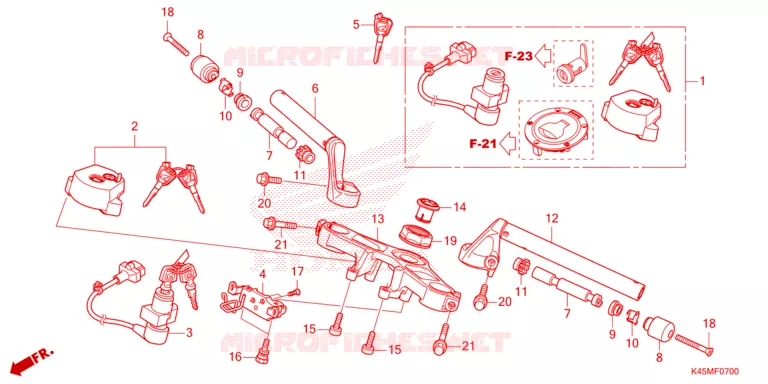 GUIDON - TE DE FOURCHE Honda MOTO 150 CBR 2021  CBR150RAM