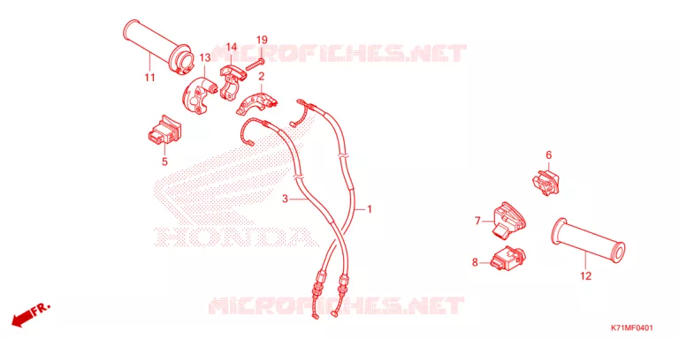COMMODO - LEVIER - CABLE Honda MOTO 110 WAVE 2023  AFS110MCSN_MA