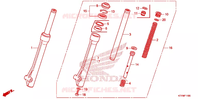 FOURCHE Honda MOTO 110 WAVE 2023  AFS110MCSN_MA