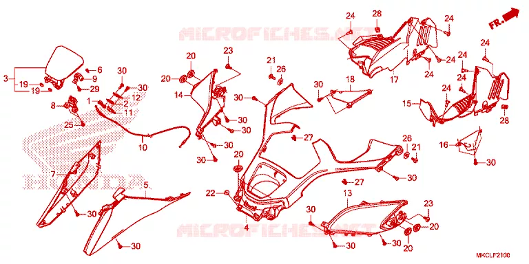CAPOT Honda MOTO 1800 GOLD-WING 2020  GL1800DAL
