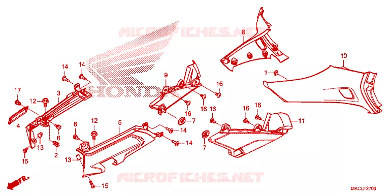 COUVERCLES LATERAUX Honda MOTO 1800 GOLD-WING 2020  GL1800DAL