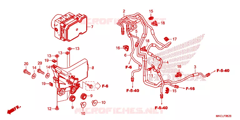 MODULATEUR ABS Honda MOTO 1800 GOLD-WING 2020  GL1800DAL