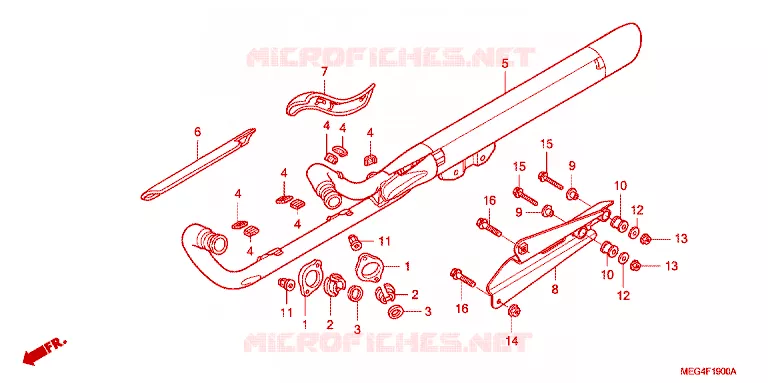 SILENCIEUX D'ECHAPPEMENT Honda MOTO 750 SHADOW 2004  VT750CA4