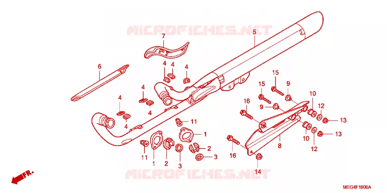 SILENCIEUX D'ECHAPPEMENT Honda MOTO 750 SHADOW 2004  VT750CA4