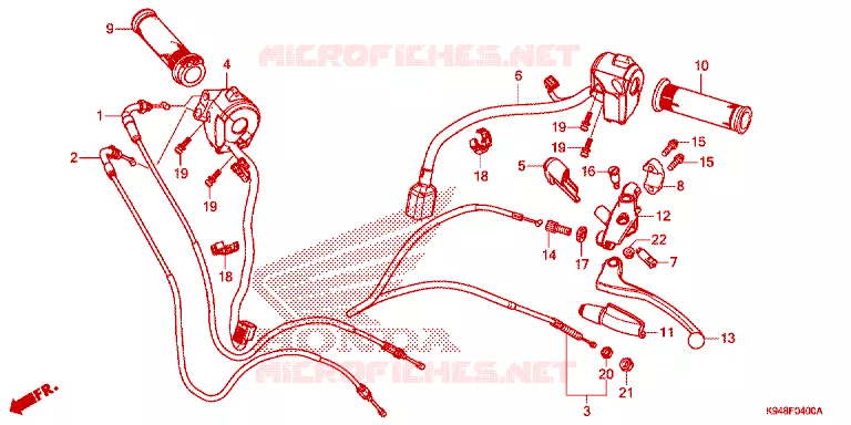 LEVIER DE GUIDON - CABLE - COMMODO Honda MOTO 150 CBF 2024  CBF150NAR_TH