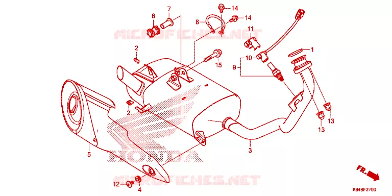 SILENCIEUX D'ECHAPPEMENT Honda MOTO 150 CBF 2018  CBF150NJ