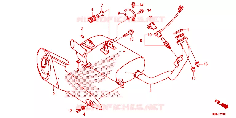SILENCIEUX D'ECHAPPEMENT Honda MOTO 150 CBF 2018  CBF150NJ