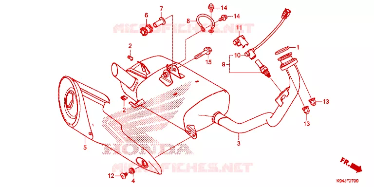 SILENCIEUX D'ECHAPPEMENT Honda MOTO 150 CBF 2021  CBF150NL_CA