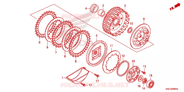 EMBRAYAGE Honda MOTO 110 WAVE 2014  AFS110MSFE