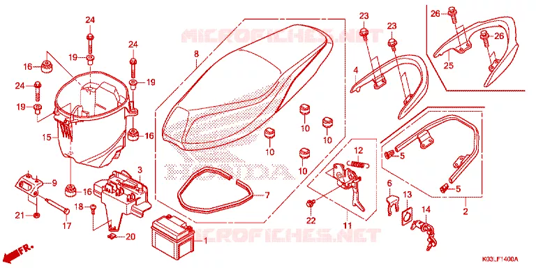 SELLE Honda MOTO 110 WAVE 2014  AFS110MSFE