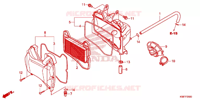 FILTRE A AIR Honda MOTO 110 WAVE 2017  AFS110KDFJ_2TH