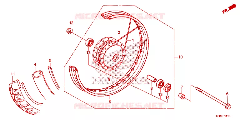 ROUE AVANT Honda MOTO 110 WAVE 2017  AFS110KDFJ_2TH