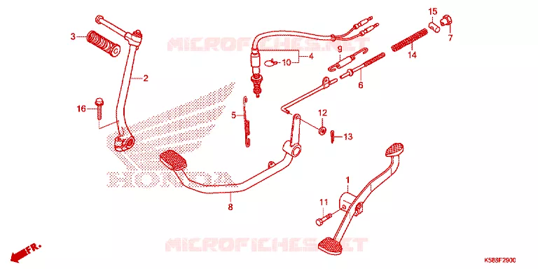 PEDALE - KICK Honda MOTO 110 WAVE 2017  AFS110MCFH