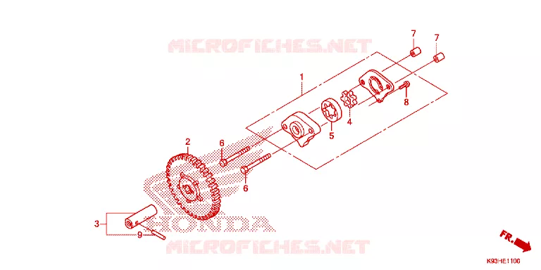 POMPE A HUILE Honda SCOOTER 110 SCOOPY 2017  ACF110BTH_2TH