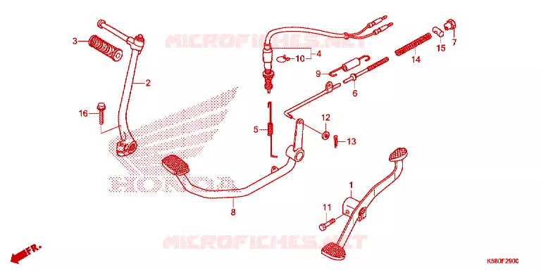 PEDALE - KICK Honda MOTO 110 WAVE 2018  AFS110MSFJ_TH