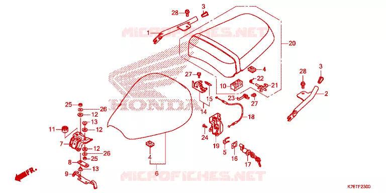 SELLE Honda MOTO 110 CUB 2020  NBC110MDFL