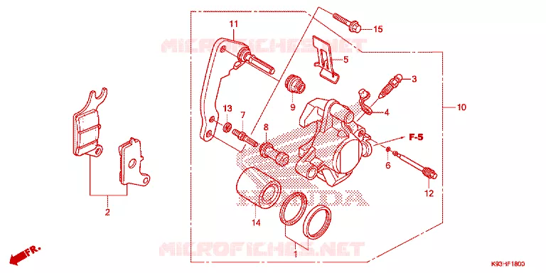 ETRIER DE FREIN AVANT Honda SCOOTER 110 SCOOPY 2018  ACF110CBTJ