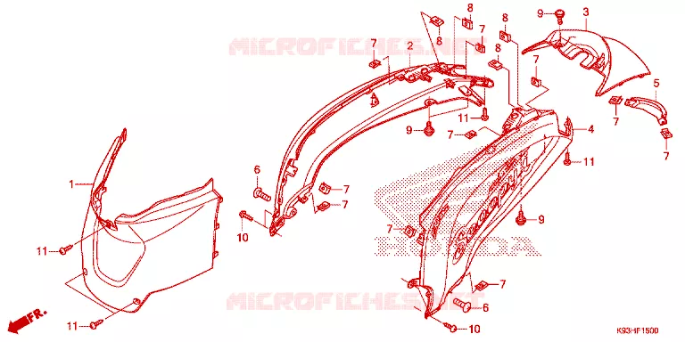 CARENAGE ARRIERE Honda SCOOTER 110 SCOOPY 2018  ACF110CBTJ
