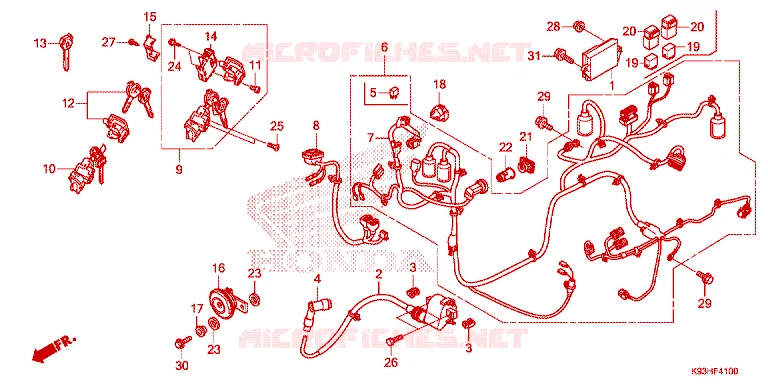 FAISCEAU DES FILS Honda SCOOTER 110 SCOOPY 2018  ACF110CBTJ