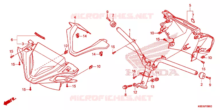 GUIDON - CARENAGE Honda SCOOTER 125 CLICK 2023  ACB125CBTP