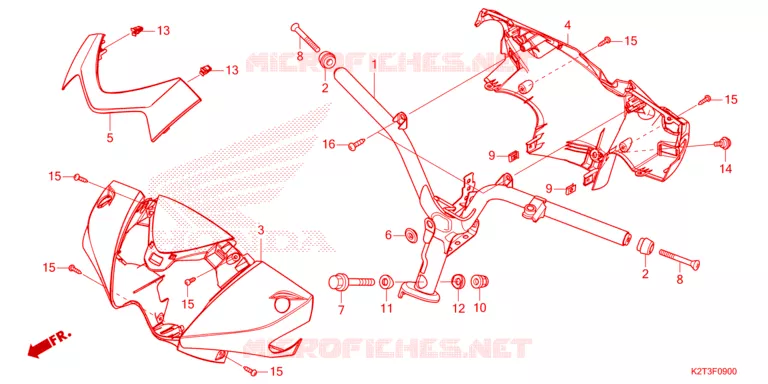 GUIDON - CARENAGE Honda SCOOTER 125 LEAD 2024  NHX125N_TH