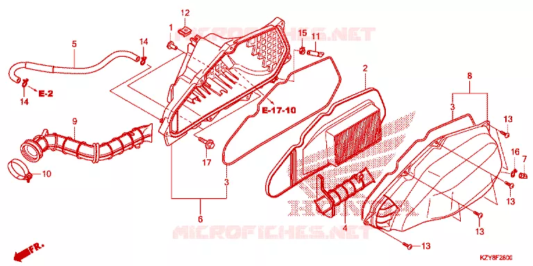 FILTRE A AIR Honda SCOOTER 150 PCX 2012  WW150C_TH