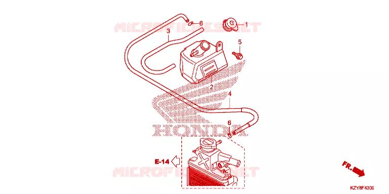 VASE D'EXPANSION Honda SCOOTER 150 PCX 2012  WW150C_TH
